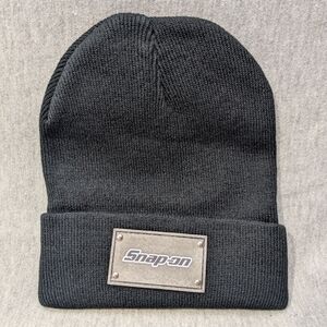 Snap-on Tools Toque Beanie Black Knit Logo Patch Gray